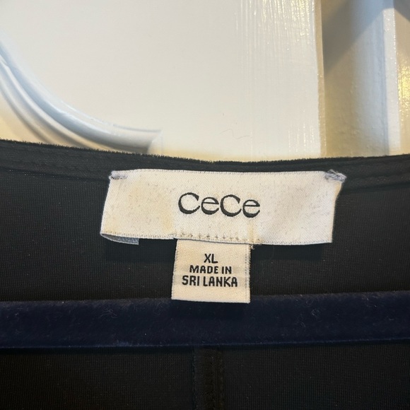 CeCe Black Velvet Mini Dress - Picture 2 of 4